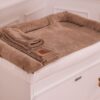 Fasciatoio tessile choco con set asciugamani, tutto in spugna bamboo