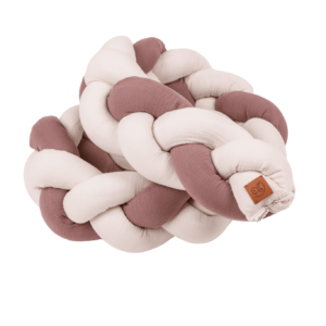 Treccia paracolpi in mussola double crema