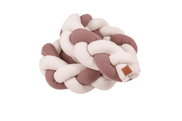 Treccia paracolpi in mussola double crema