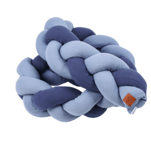 Treccia paracolpi in mussola double azzurra