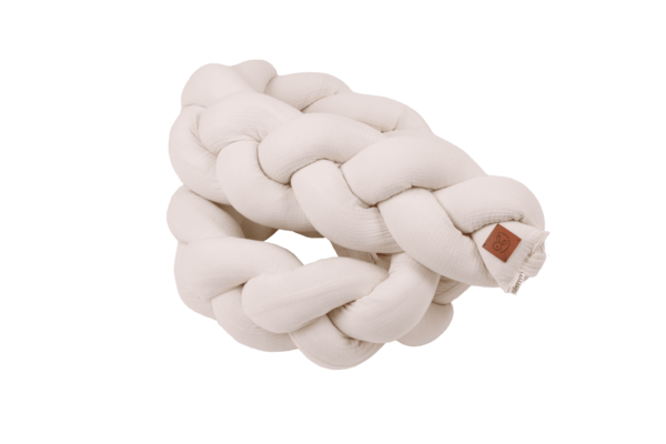 Treccia paracolpi in mussola monocolor crema