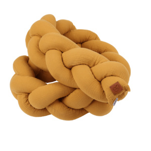 Treccia paracolpi in mussola monocolor senape