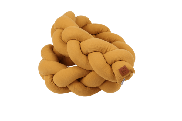Treccia paracolpi in mussola monocolor senape