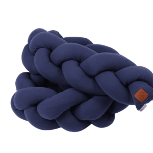 Treccia paracolpi in mussola monocolor blu