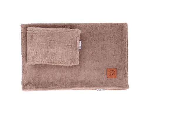 Set asciugamani per neonato in spugna di bamboo choco
