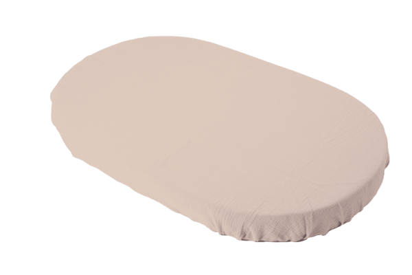 Lenzuola per lettino neonato coprimaterasso in mussola crema