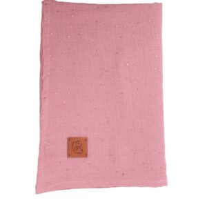 Mussole per neonato due misure shiny rosa