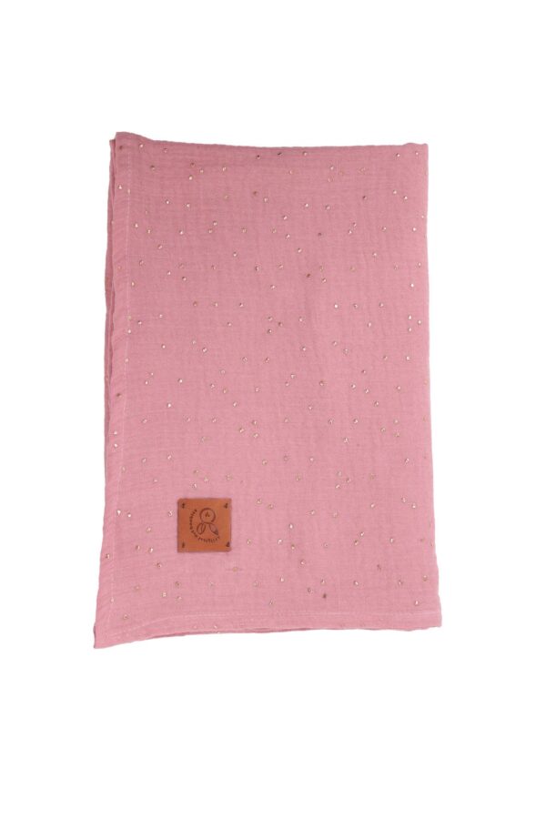 Mussole per neonato due misure shiny rosa