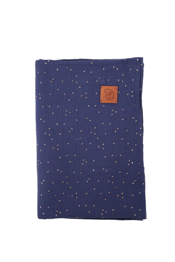 Mussole per neonato due misure shiny blu