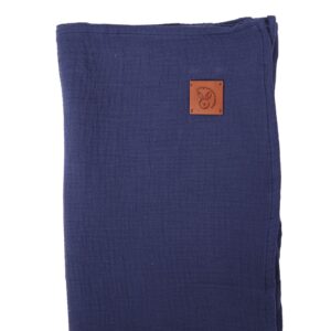 Mussola per neonato due misure blu