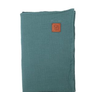 Mussola per neonato due misure verde eucalipto