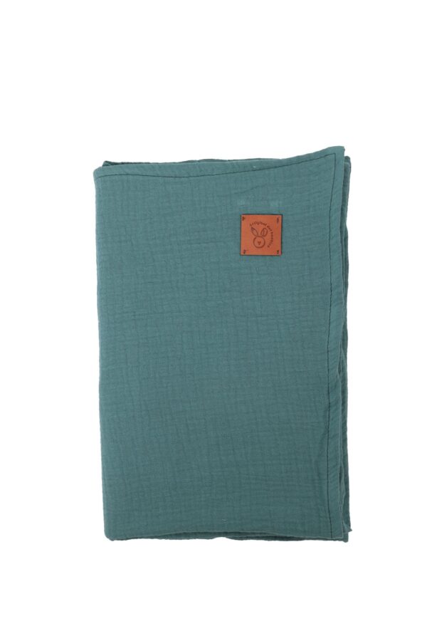 Mussola per neonato due misure verde eucalipto